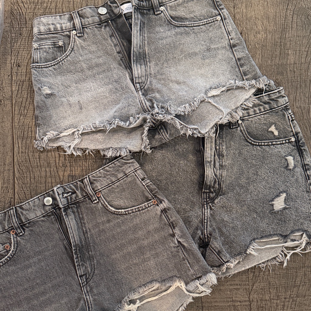 Black Denim Shorts - Zara 3 Pairs